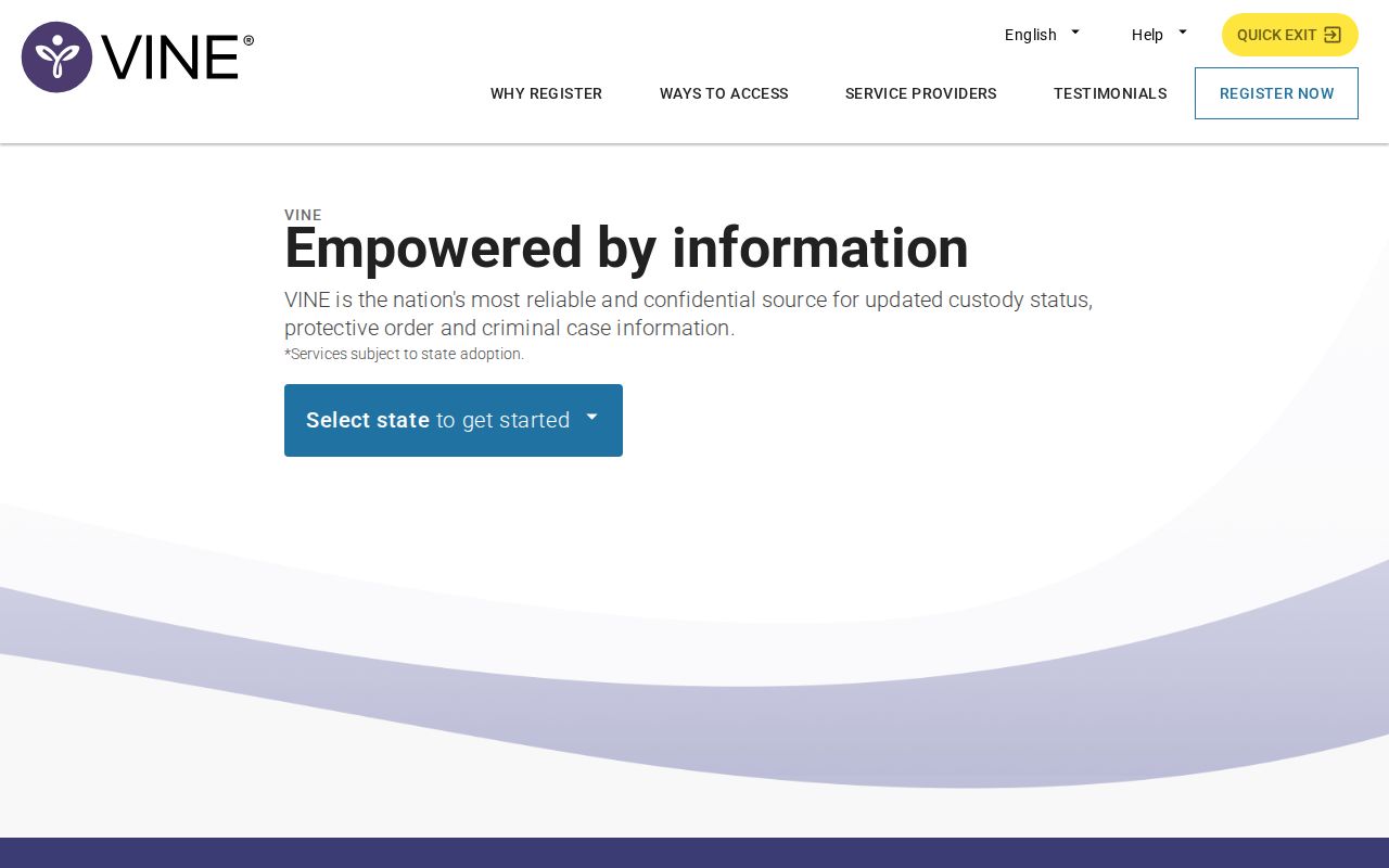 Idaho VINELink person-search interface for a Boundary County custody check